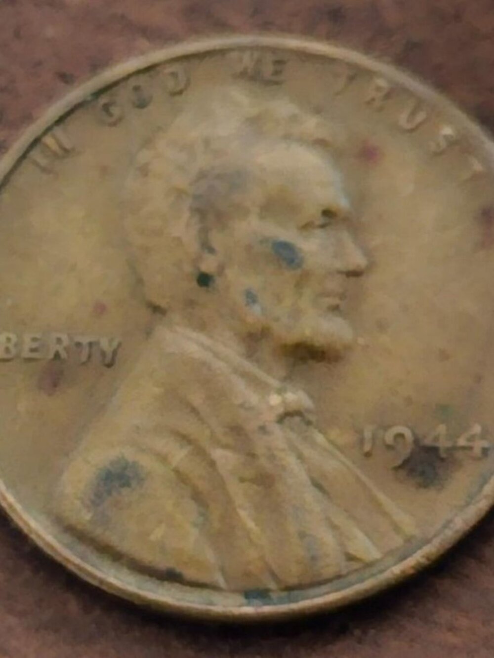 Wheat Penny 1944 L On Rim Error Circulated